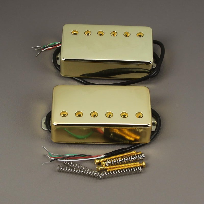 FLEOR Humbucker Pickup Ceramic Guitar Neck + Bridge Pickup Set Golden Fit LP Style Electric Guitar - Image 2